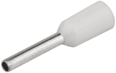 Érvéghüvely szigetelt 0.75 mm2 fehér 14,6mm