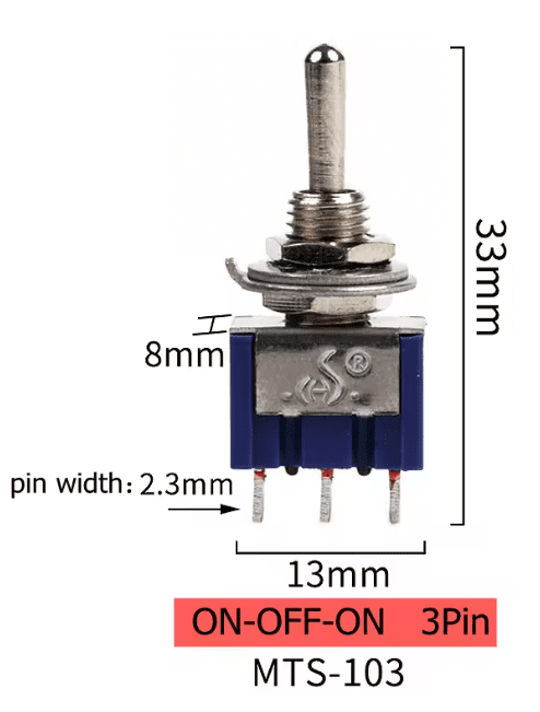 MTS-103 ON-OFF-ON toggle switch