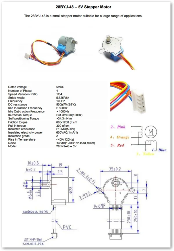 SP-35RC-810S Léptető motor 5-12V