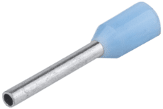 Érvéghüvely szigetelt 0,25mm2 világoskék 10,4mm