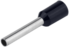Érvéghüvely szigetelt 6 mm2 fekete 20mm