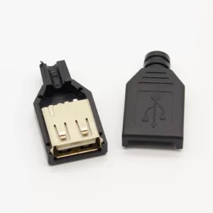 USB_a_01-1 Szerelhető USB anya csatlakozó – Fekete