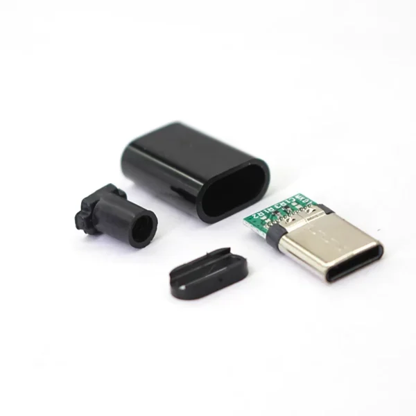 Szerelhető USB C type Apa Fekete