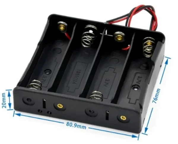 4x18650 W foglalat