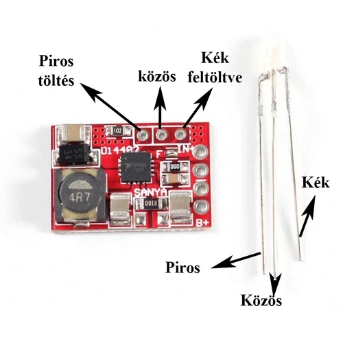 TP5000-3 TP5000 LiIo/LiFePo4 töltő modul (1S)
