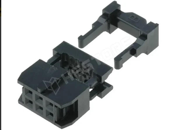 AWP-06 Szalagkábel IDC csatlakozó, anya, dugó, 2.54mm, 2x3, Pólus: 6